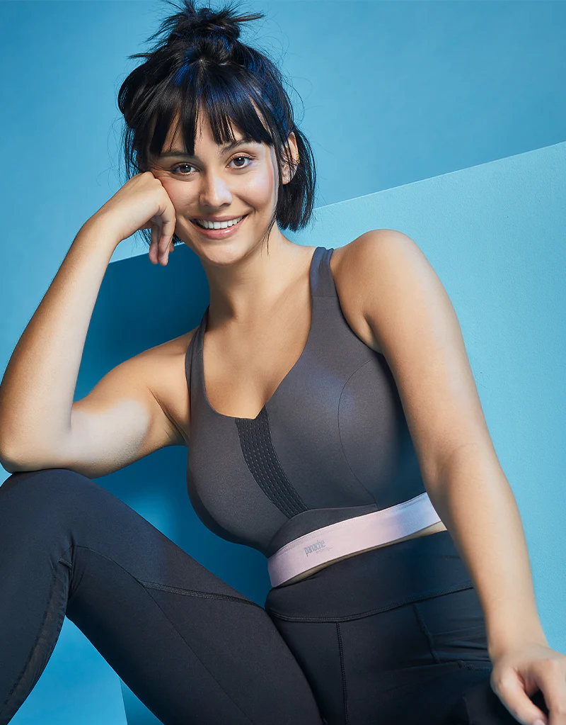 Panache Ultra Perform Non Padded Sports Bra Charcoal - Image 2