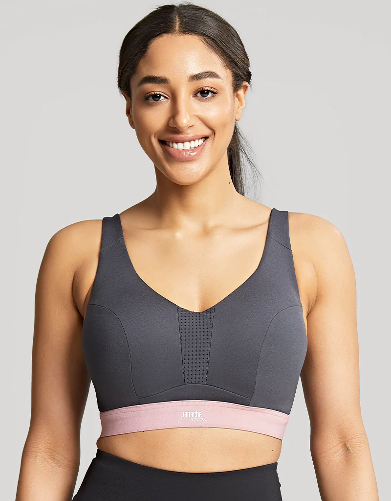 Panache Ultra Perform Non Padded Sports Bra Charcoal - Image 3