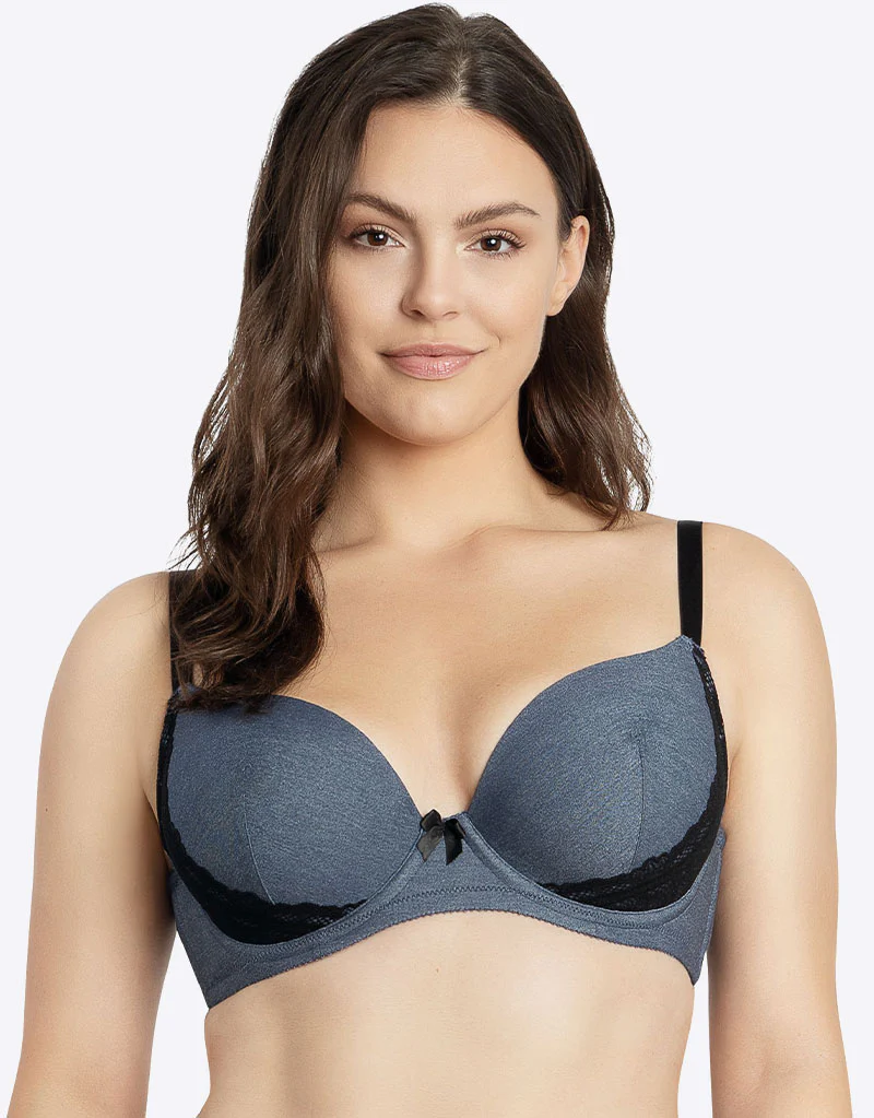 Parfait Casey Plunge T Shirt Bra Dark Denim Blue - Image 4