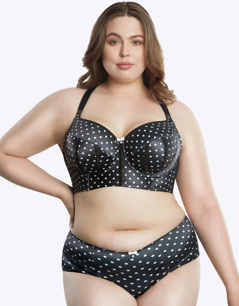 Parfait Charlotte Longline Bra Black Dot - Image 2