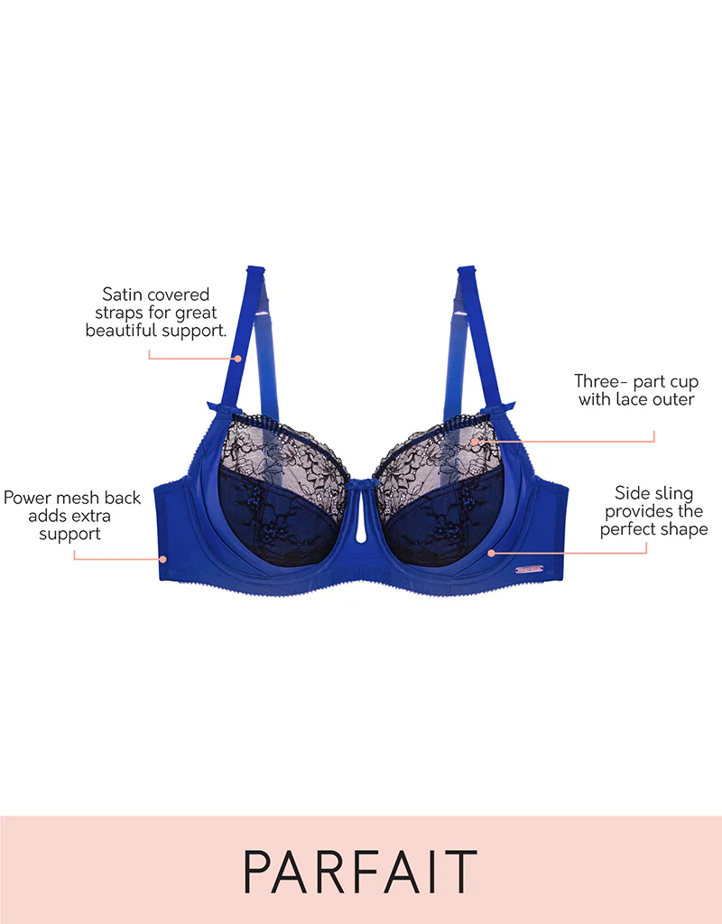 Parfait Mariela Balconette Bra Dazzling Blue/Black - Image 8
