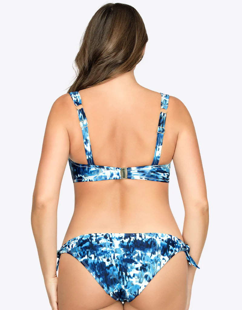 Parfait Oceane Moulded Balconette Bikini Top Splash Print Blue - Image 6