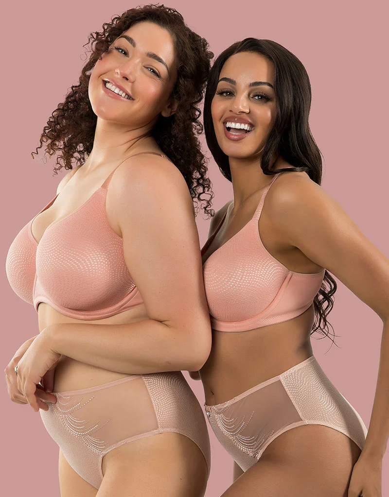 Parfait Pearl Unlined Seamless Minimizer Bra Peach Pink - Image 10