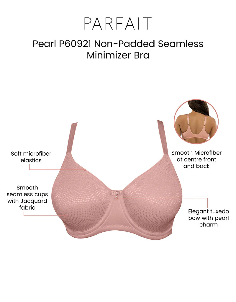 Parfait Pearl Unlined Seamless Minimizer Bra Peach Pink - Image 4