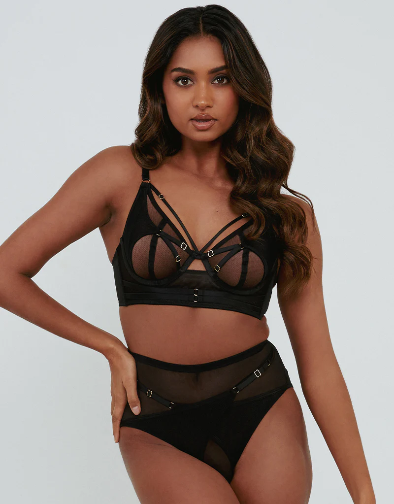 Playful Promises Eddie Longline Balconette Bra Black - Image 5