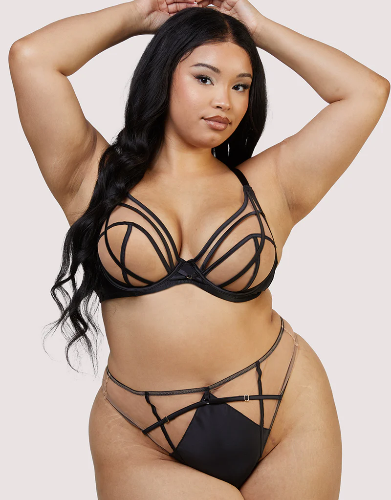 Playful Promises Ramona High Waist Thong Black - Image 4
