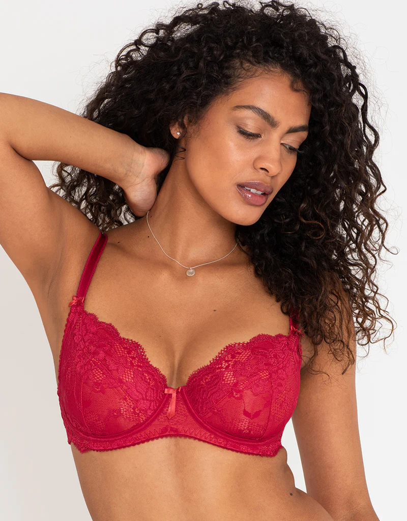 Pour Moi Amour Full Cup Bra Red/Cherry - Image 3