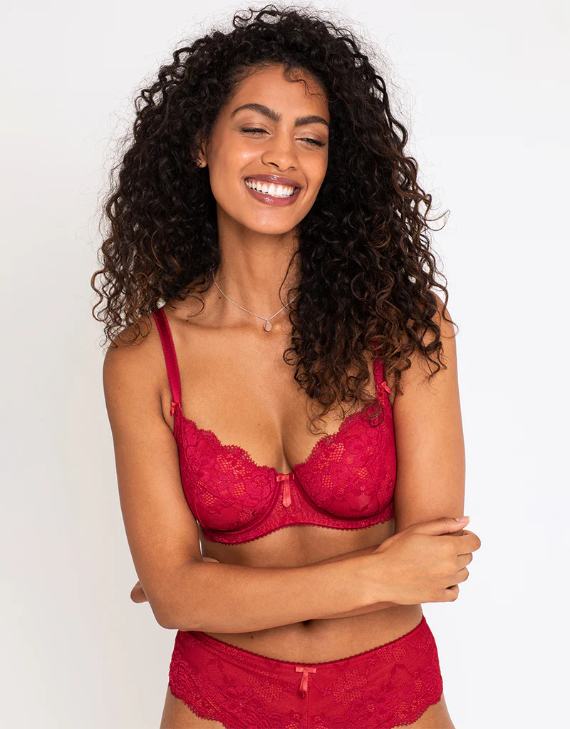 Pour Moi Amour Full Cup Bra Red/Cherry - Image 6