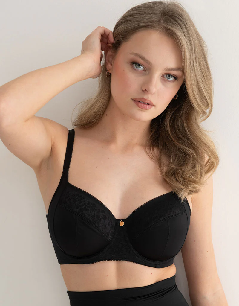 Pour Moi Effortless Full Cup Side Support Bra Black - Image 3