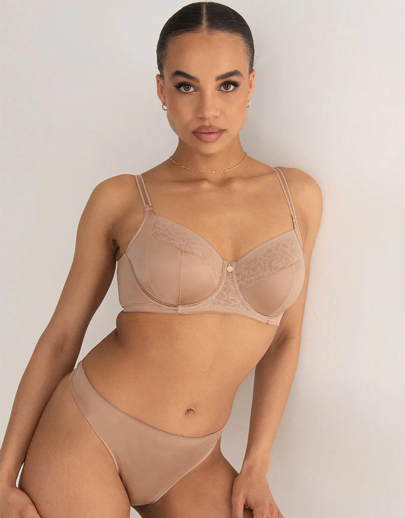 Pour Moi Effortless Full Cup Side Support Bra Toffee