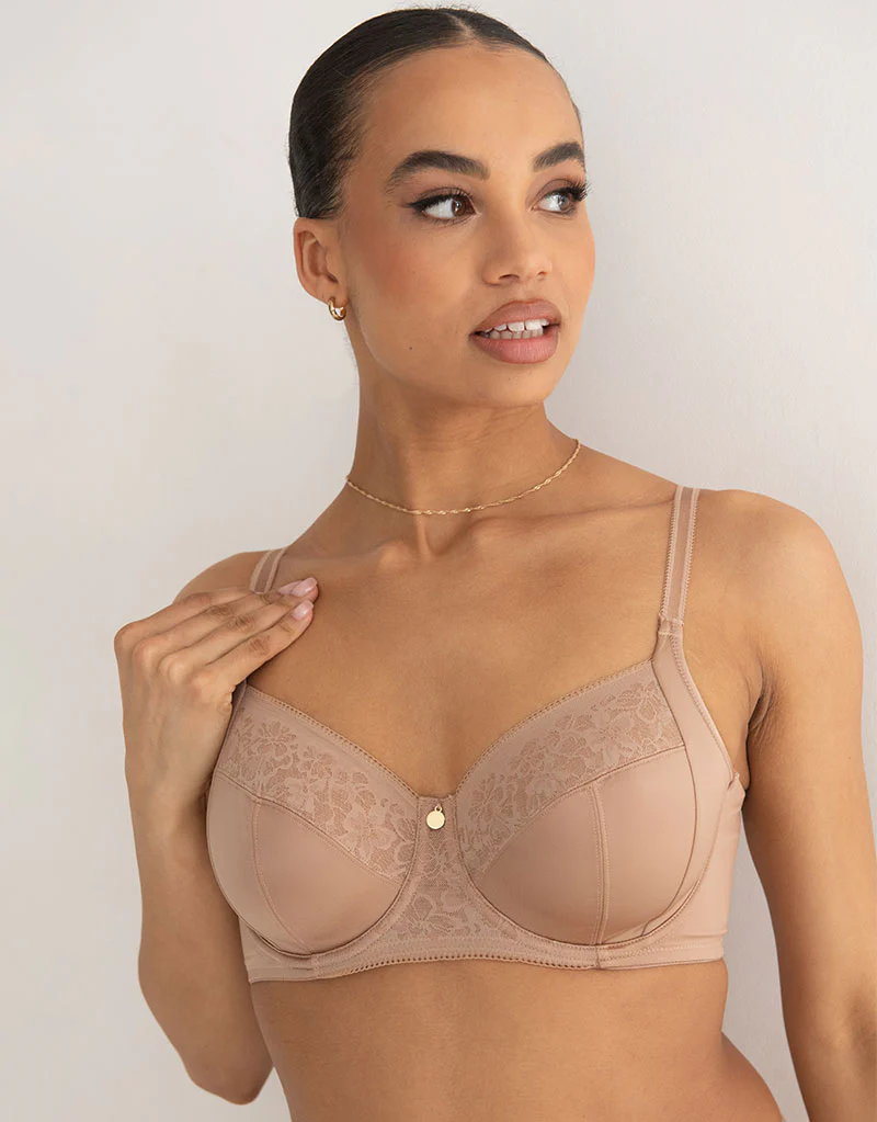 Pour Moi Effortless Full Cup Side Support Bra Toffee - Image 3