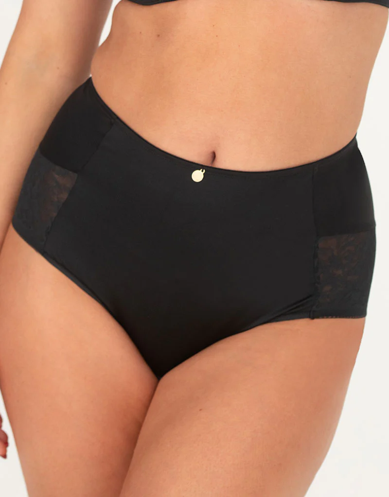 Pour Moi Effortless No VPL Light Control Lace Deep Brief Black