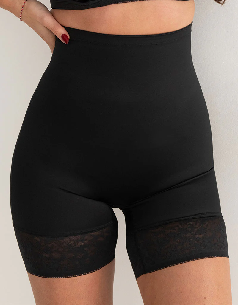 Pour Moi Effortless Shapewear Tummy Control Thigh Slimmer Black