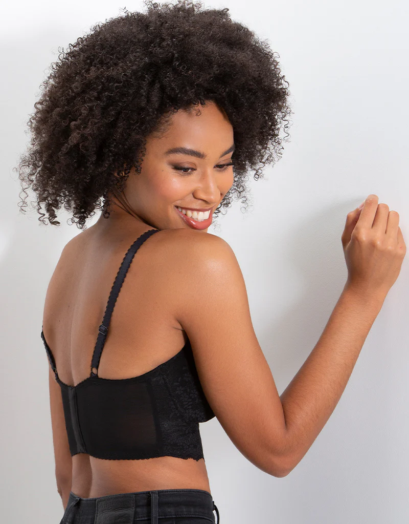 Pour Moi Flora Longline Balcony Bra Black - Image 5