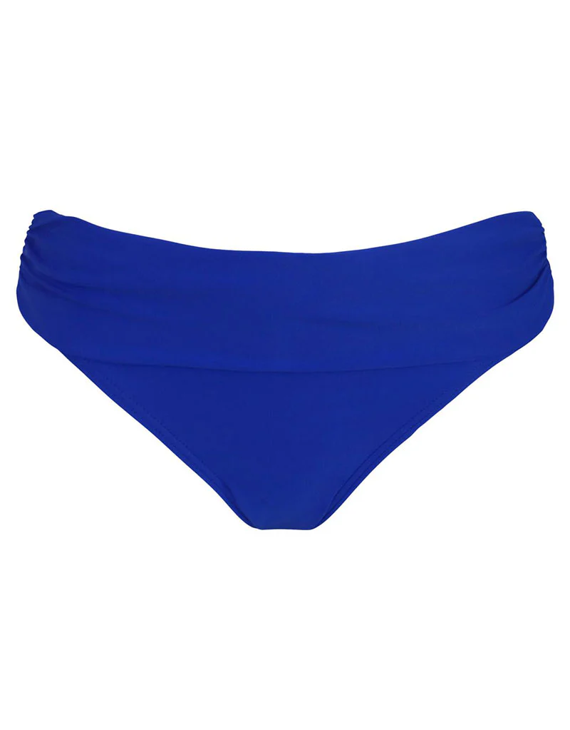 Pour Moi Free Spirit Fold Over Bikini Brief Ultramarine Blue - Image 2