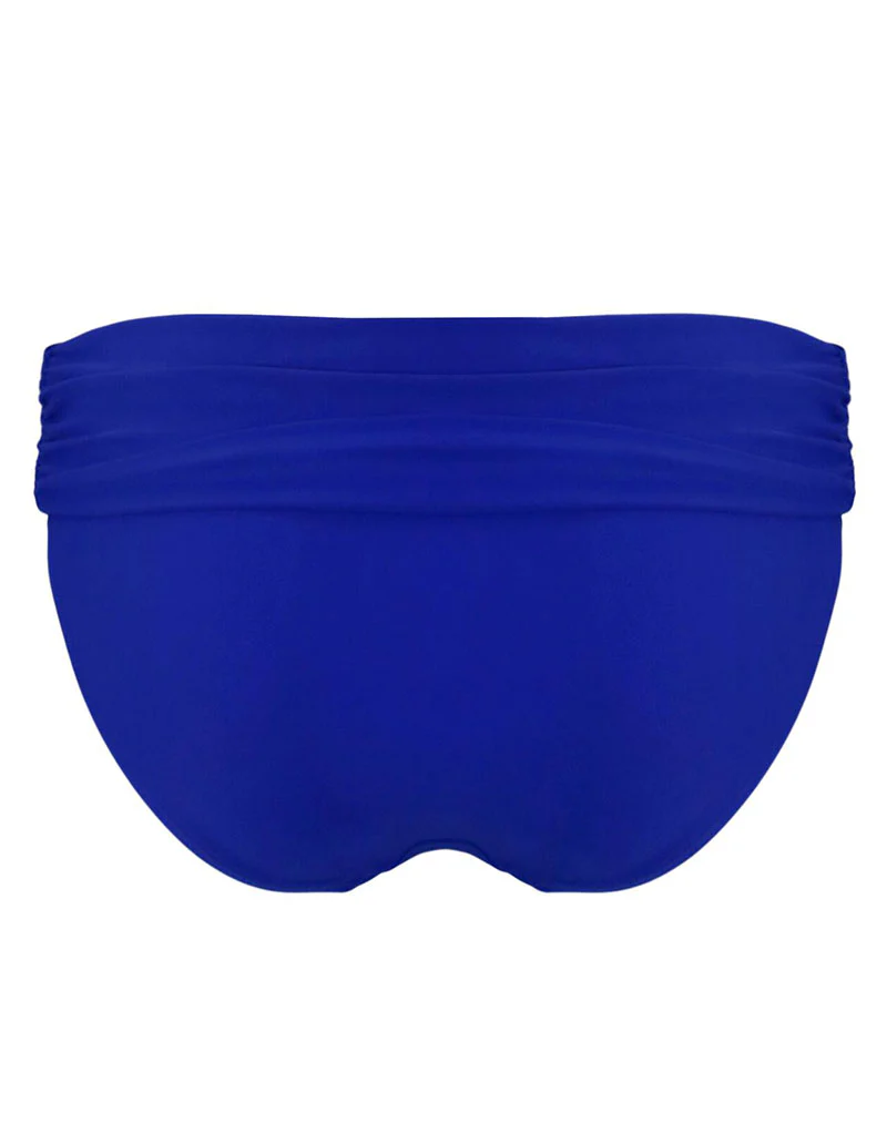 Pour Moi Free Spirit Fold Over Bikini Brief Ultramarine Blue - Image 3