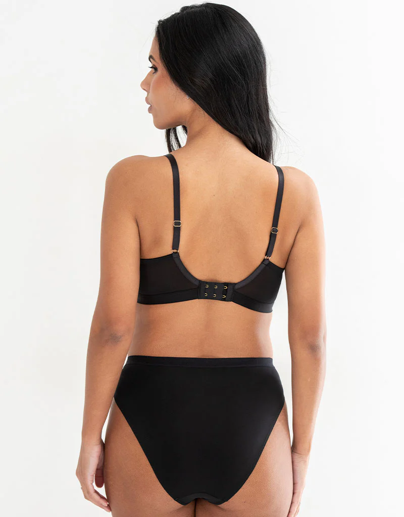 Pour Moi Geo Sculpt Non-Wired Bralette Black - Image 6