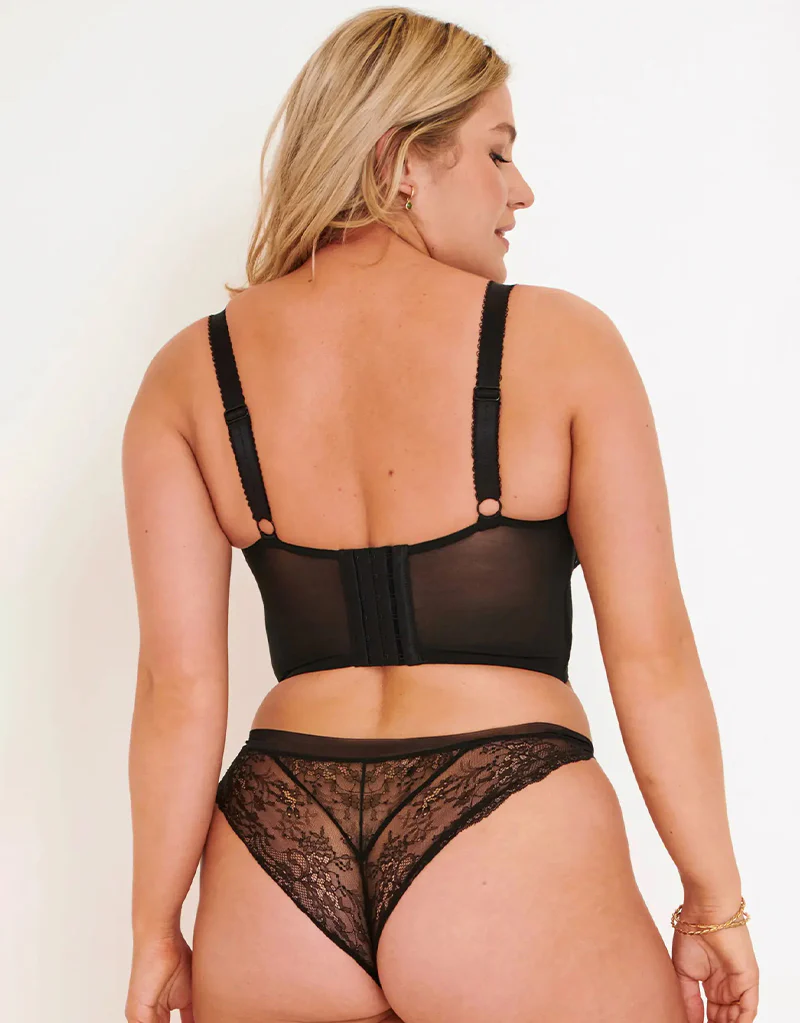 Pour Moi Gigi Brazilian Brief Black/Rose Gold - Image 4