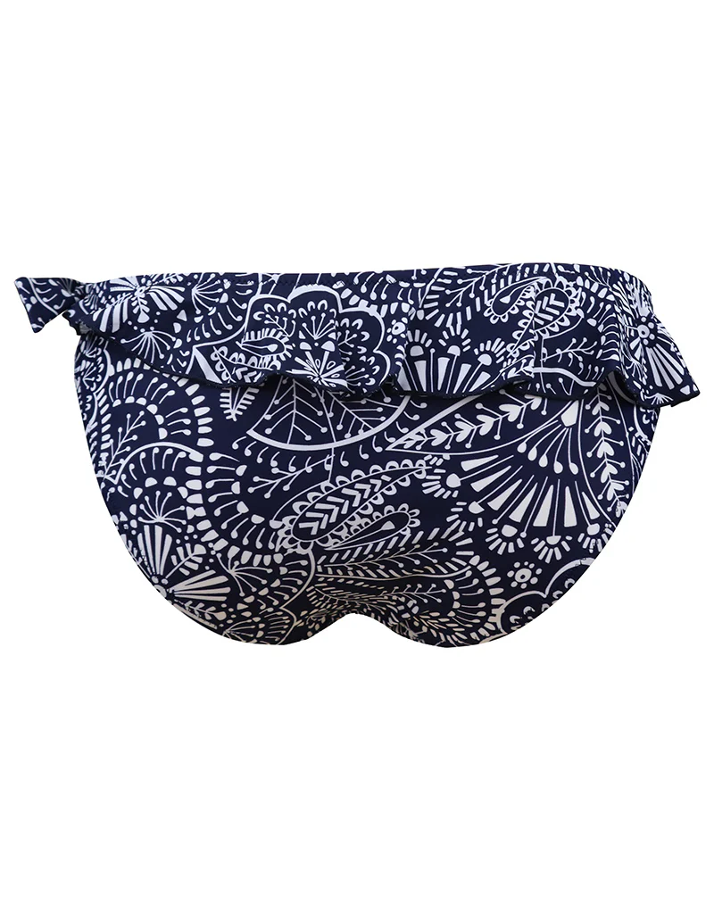 Pour Moi Hot Spots Frill Bikini Brief Navy Scandi - Image 2