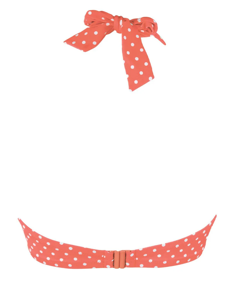 Pour Moi Hot Spots Halter Bikini Top Coral - Image 5