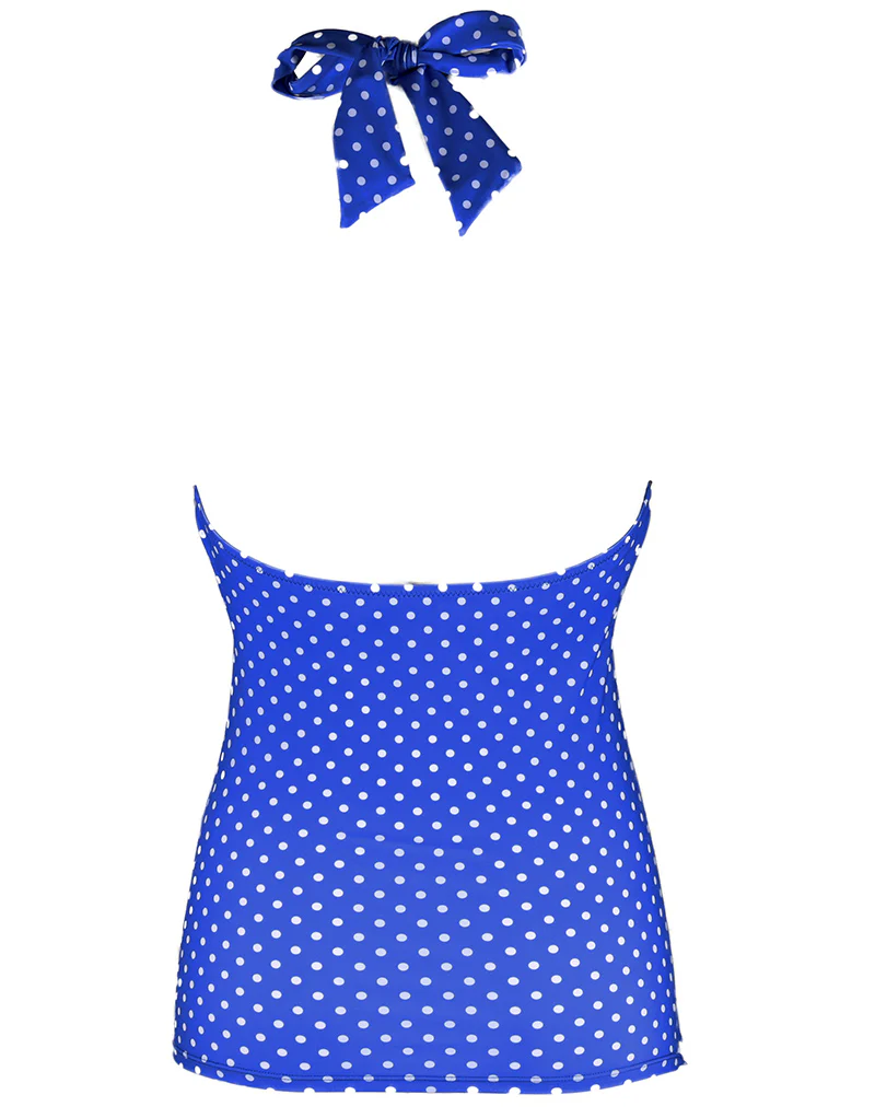 Pour Moi Hot Spots Halter Tankini Top Ocean Blue - Image 4