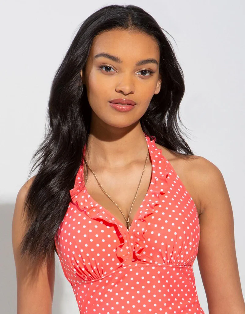 Pour Moi Hot Spots Underwired Tankini Top Coral - Image 3