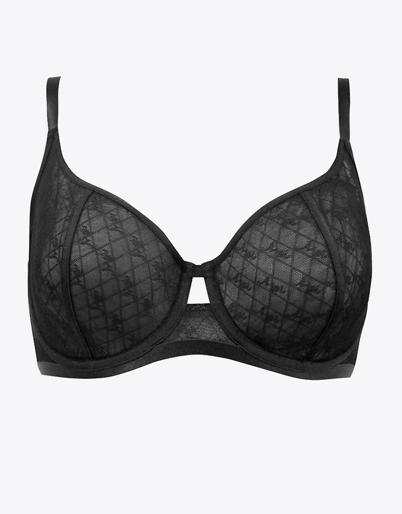 Pour Moi Logo Mania Underwired Bra Black - Image 5