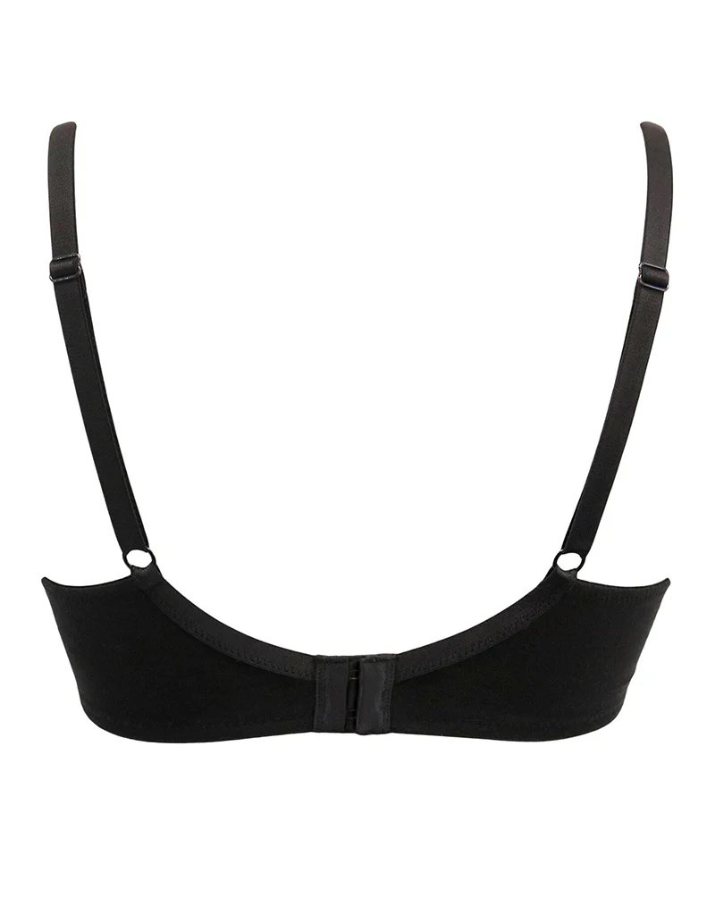 Pour Moi Love To Lounge Cotton T-Shirt Bra Black - Image 5