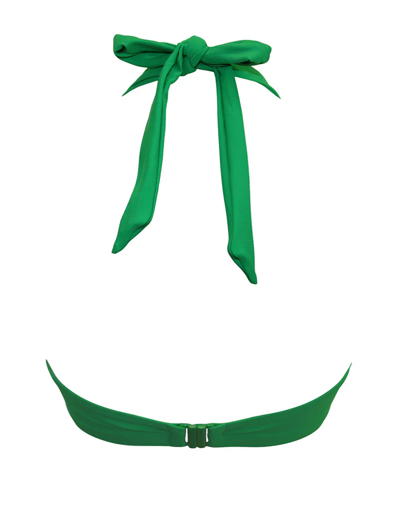 Pour Moi Malibu Plunge Halter Bikini Top Green - Image 5