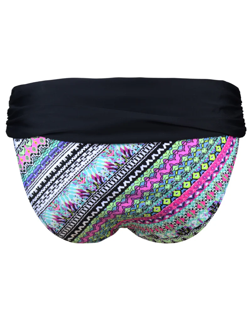Pour Moi Odyssey Fold Bikini Brief Riviera Maya Black/Print - Image 3