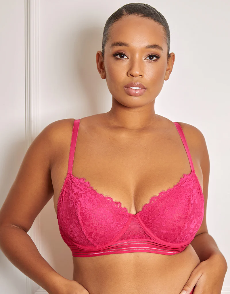 Pour Moi Revolution Underwired Bra Hot Pink - Image 3