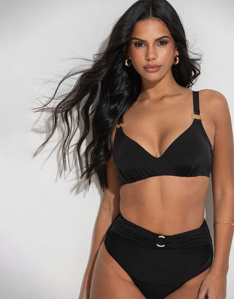 Pour Moi Samoa High Waist Control Bikini Brief Black - Image 3
