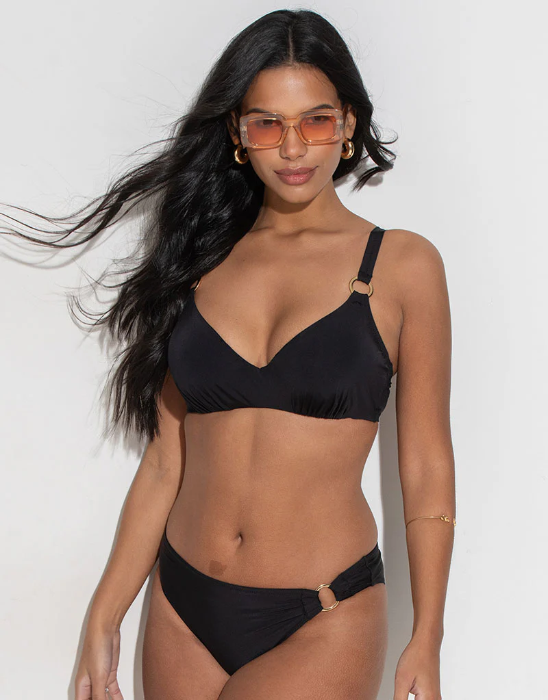 Pour Moi Samoa Ring Detail Bikini Brief Black - Image 3