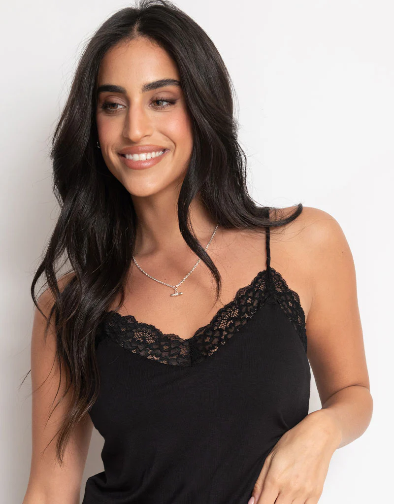 Pour Moi Sofa Loves Lace Hidden Support Cami Black - Image 3