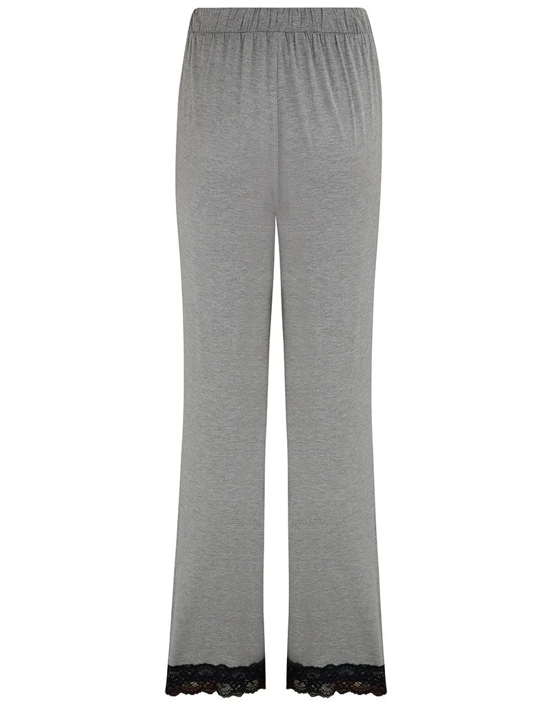 Pour Moi Sofa Loves Lace Jersey Trouser Grey Marl/Black - Image 5