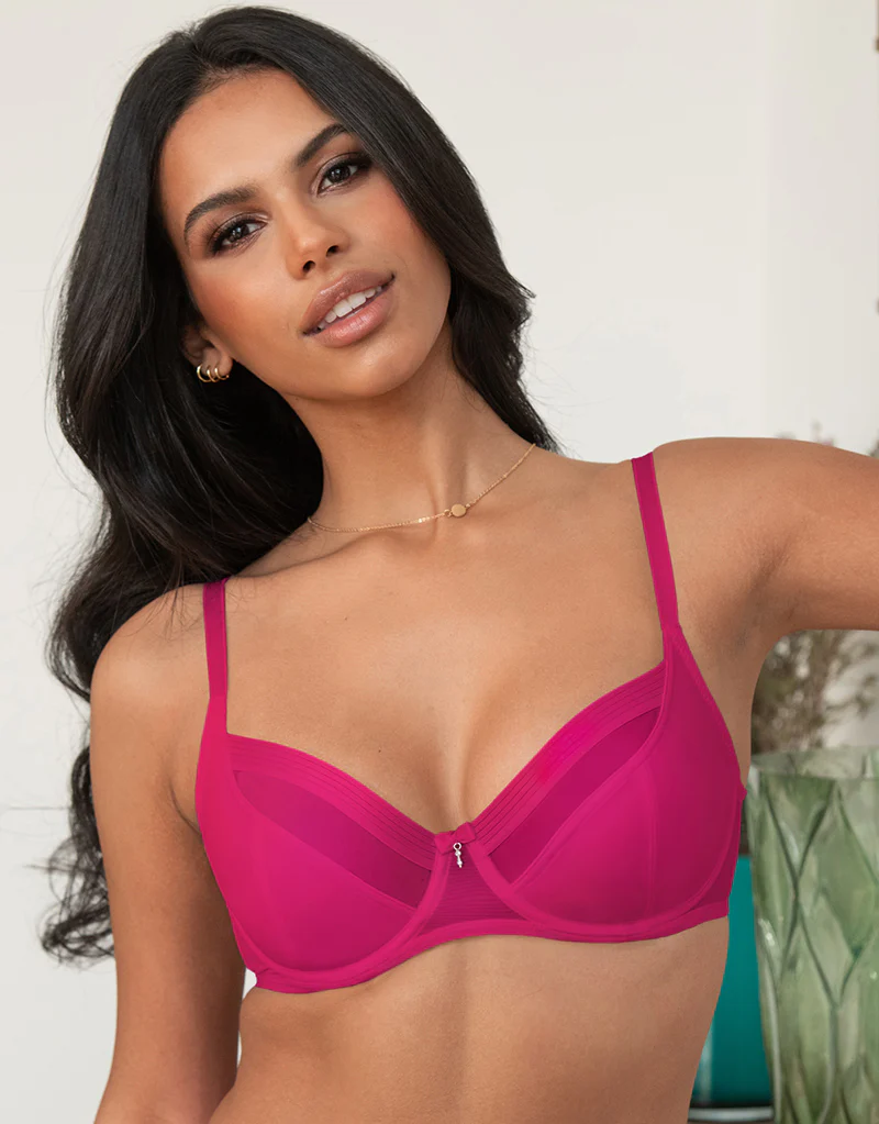 Pour Moi Viva Luxe Full Cup Bra Raspberry - Image 3