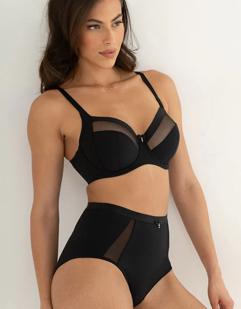 Pour Moi Viva Luxe Full Cup Side Support Bra Black - Image 6