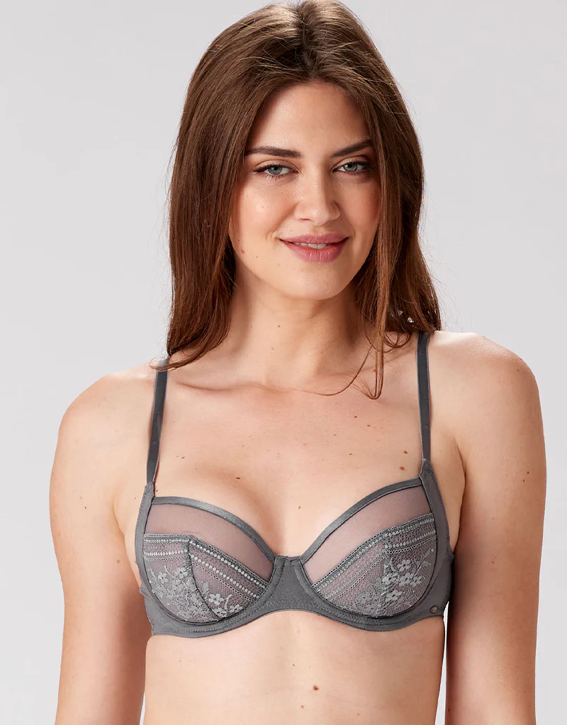 Pretty Polly Botanical Lace Balcony Bra Nightshade - Image 3