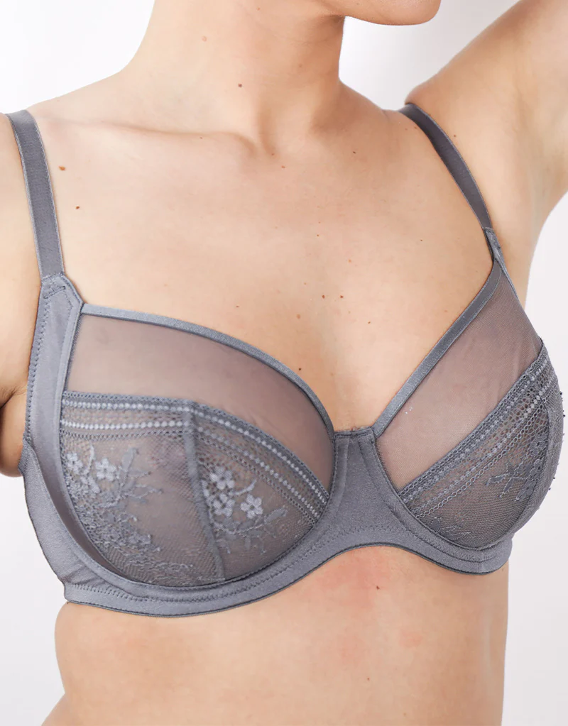 Pretty Polly Botanical Lace Balcony Bra Nightshade - Image 7