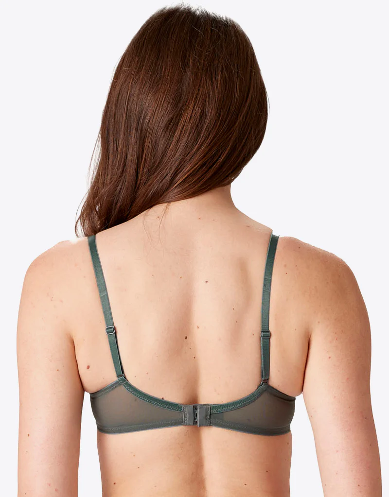 Pretty Polly Botanical Lace Balcony Bra Sage - Image 5