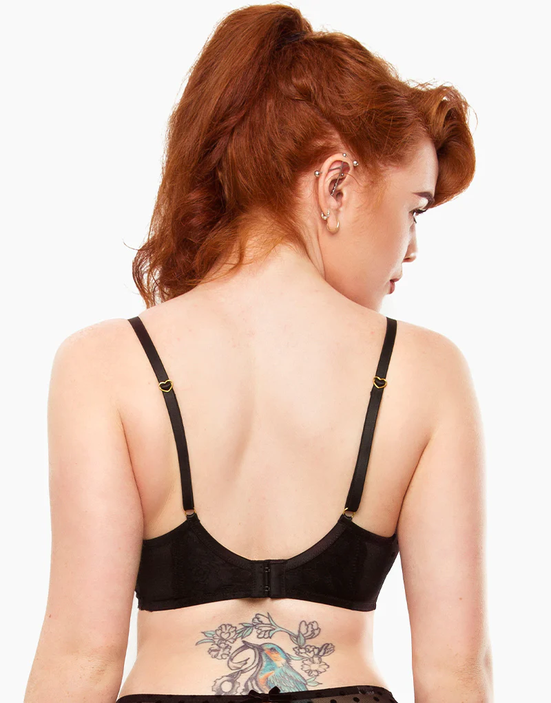 Rougette By Tutti Rouge Minx Noir Plunge Bra Black - Image 4