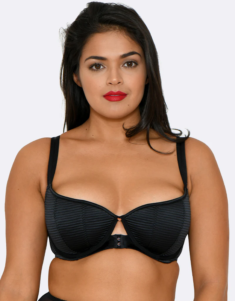 Scantilly by Curvy Kate Brazen Half Cup Bra Black - Image 2