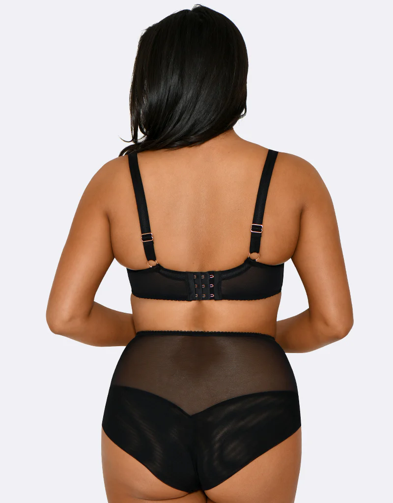 Scantilly by Curvy Kate Brazen Half Cup Bra Black - Image 5