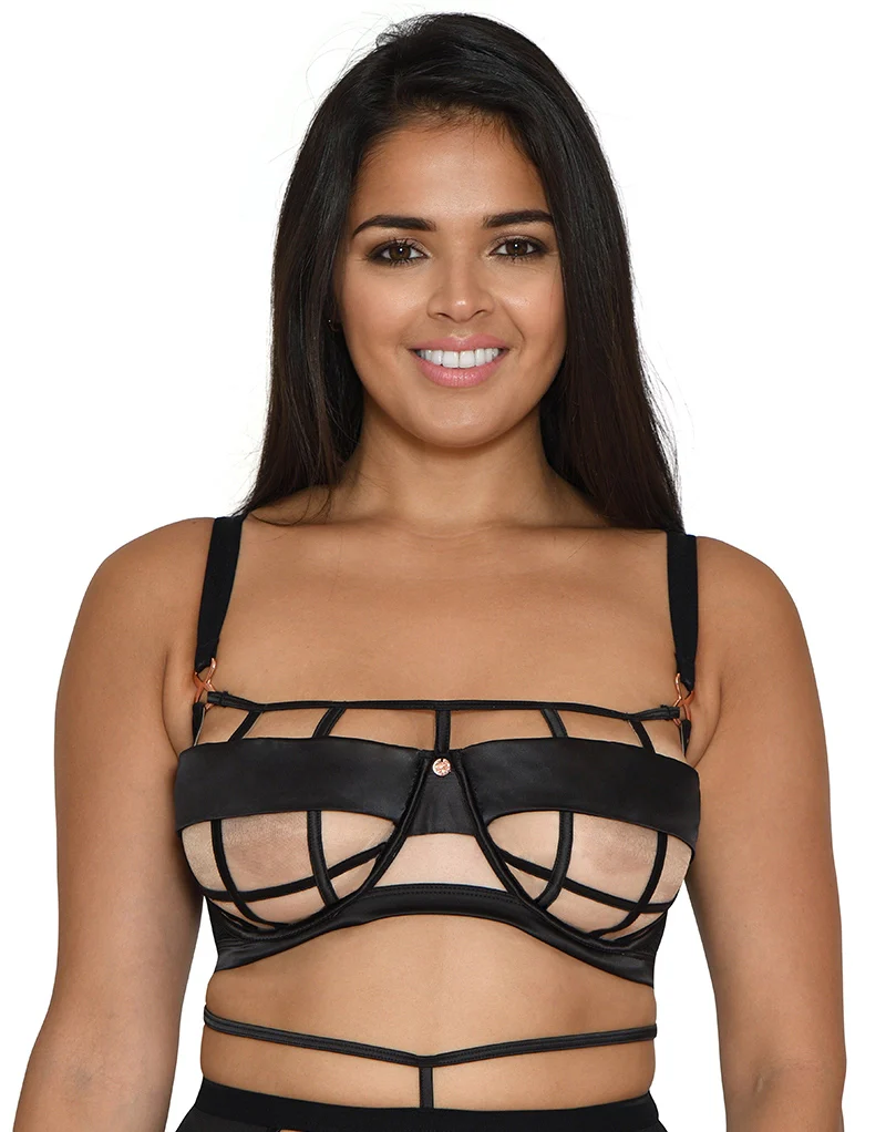 Scantilly by Curvy Kate Censored Balcony Bra Black - Image 3