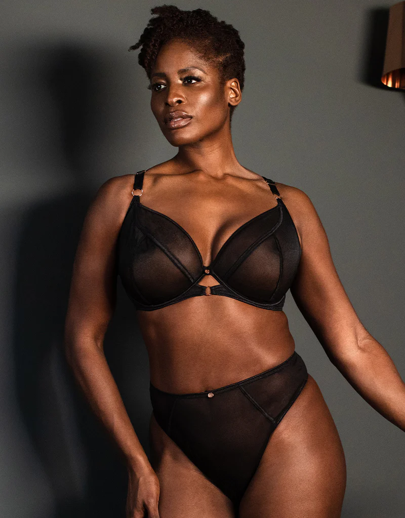 Scantilly Exposed Plunge Bra Black - Image 2