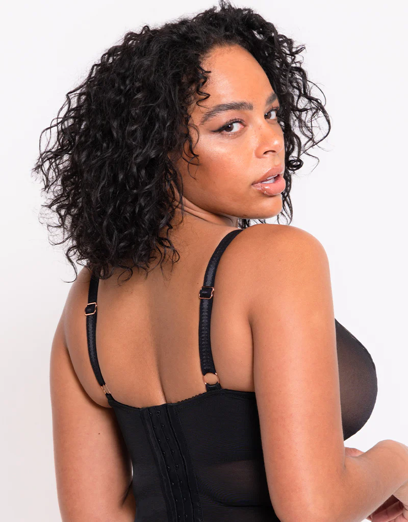 Scantilly Fascinate Plunge Basque Black - Image 5