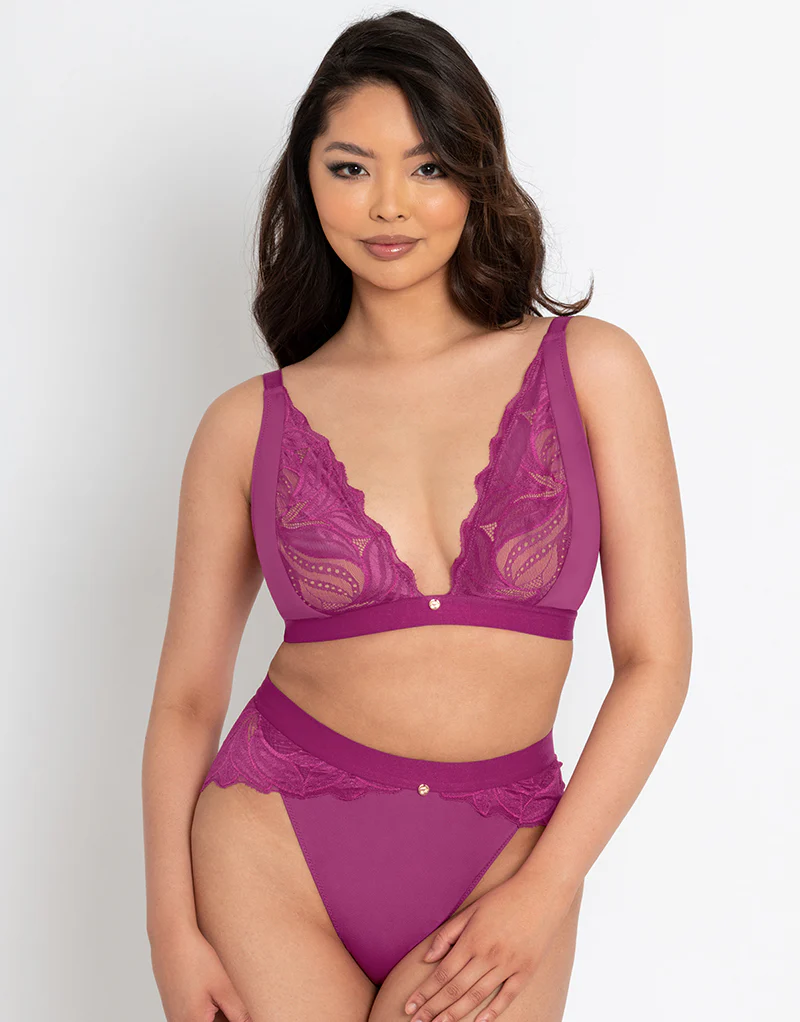 Scantilly Indulgence Non-Wired Bralette Orchid/Latte