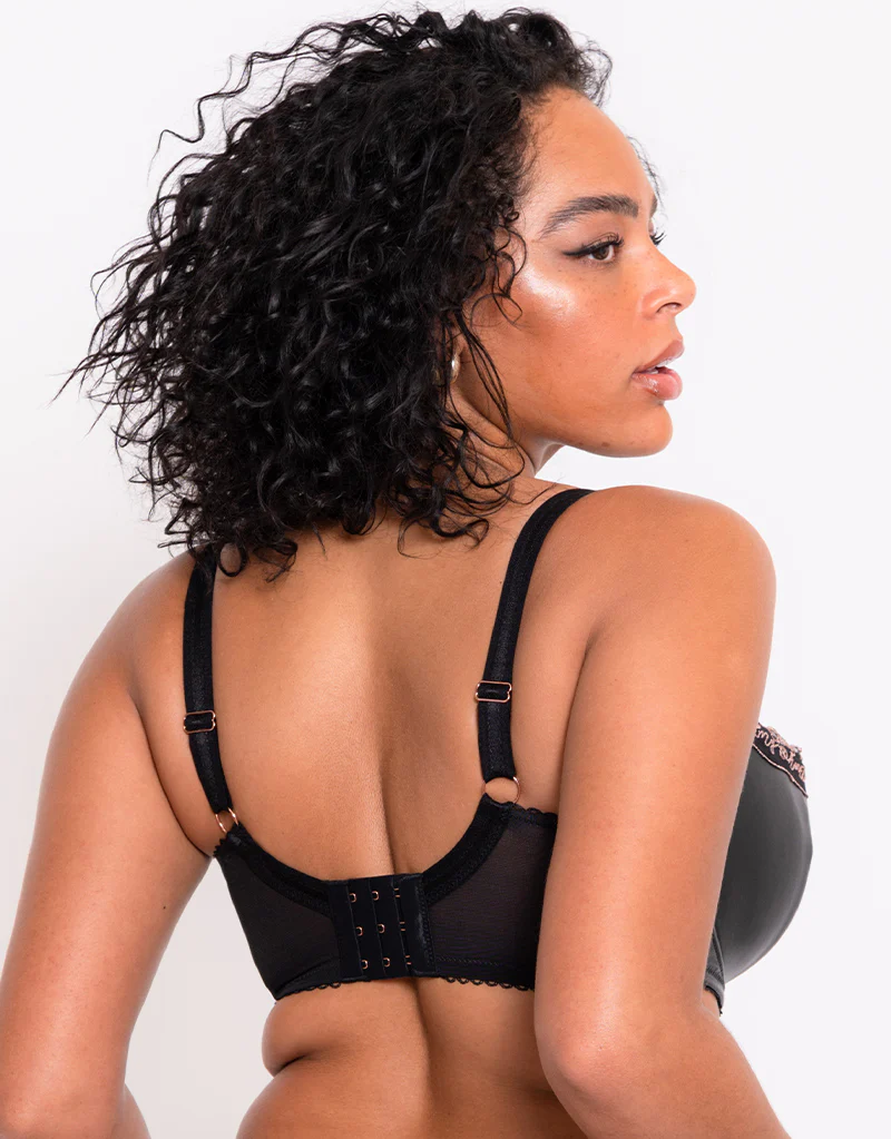 Scantilly Key to My Heart Padded Half Cup Bra Black - Image 5