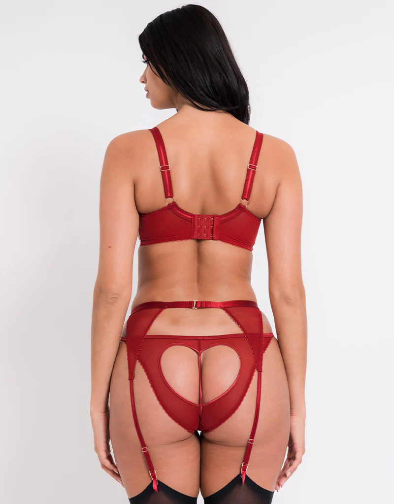 Scantilly Key to My Heart Suspender Belt Rouge - Image 4