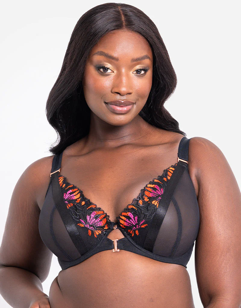 Scantilly Mesmerise Plunge Bra Black Multi - Image 3